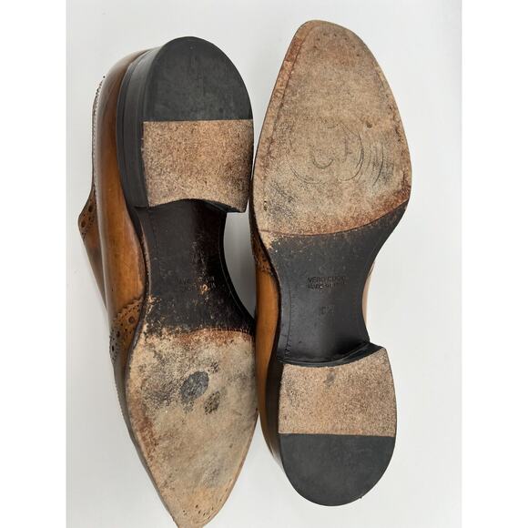 To Boot New York Viceroy Brogue Wingtip Leather Oxfords Cognac Brown Men’s 9.5 - Picture 8 of 12